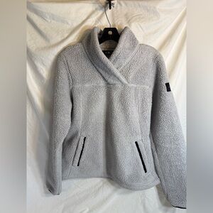 The North Face Light Gray Sherpa Pullover Jacket
